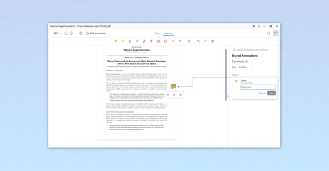Banner | Capture feedback directly on files