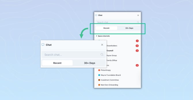 Banner | Find older chats without the scroll