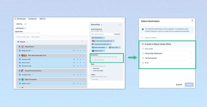 Banner | Distribute files directly into folders